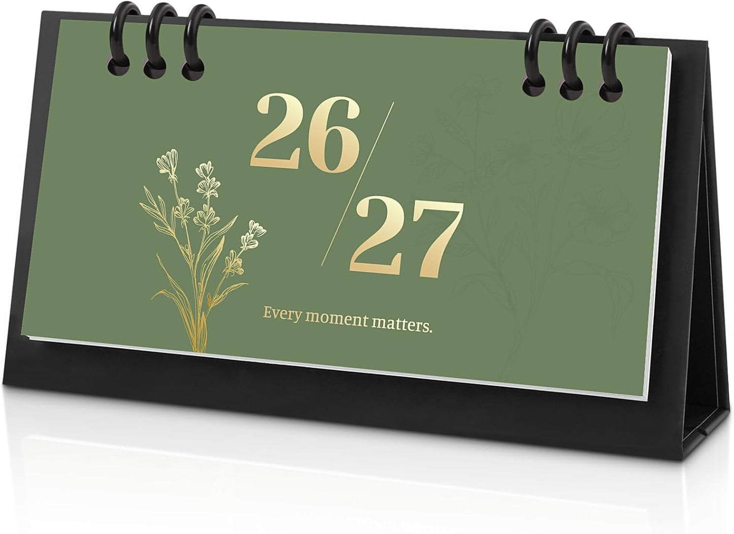 Small Desk Calendar 2026-2027, 6.3" x 3.1", 2026 Desk Calendar - Runs From January 2026 Until December 2027, 24 Months Mini Desktop Calendar for School, Home and Office Supplies