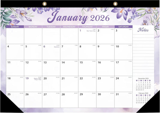 2026 Calendar Desk Calendars 2026-2027 Wall Calendar from January 2026 to June 2027,18 Months 17"×12" Thick Paper for Office School Home