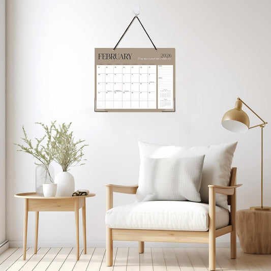Desk Calendar 2026-2027, 14.3" x 11.2" 18 Month Wall Calendar Runs from January 2026 to June 2027 Desktop Calendar for Home Office Planning Personal Organisers, Simple Style